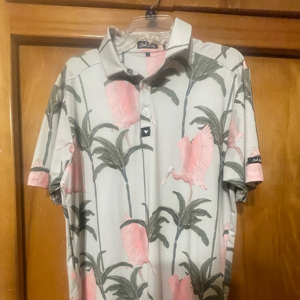 Bad Birdie Flamingo Golf Polo
